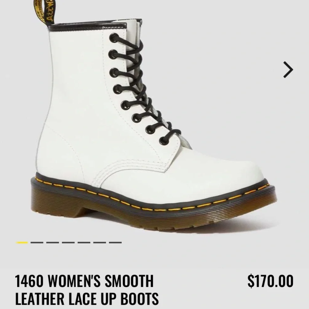 White Doc Martens NWOT - Picture 7 of 8